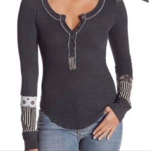Free People We The Free Railroad Henley in size Small